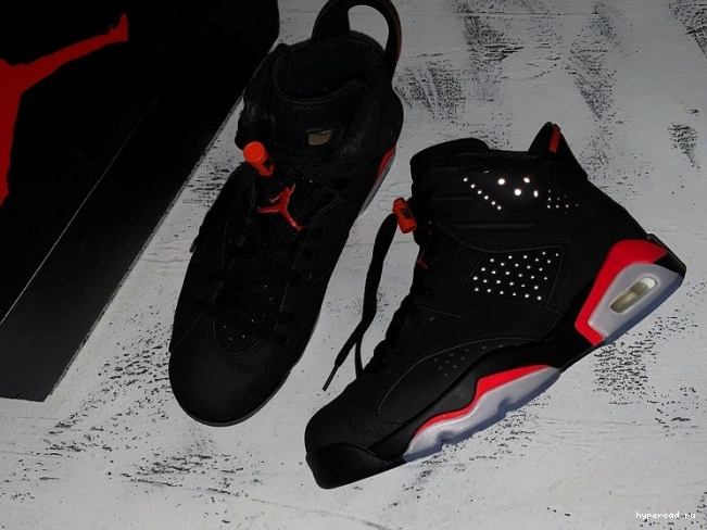 Retro 6 Air 384664-060 Black Jordan OG Infrared 1011